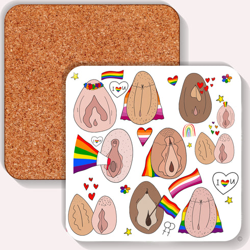 Rainbow Love Drink Coaster